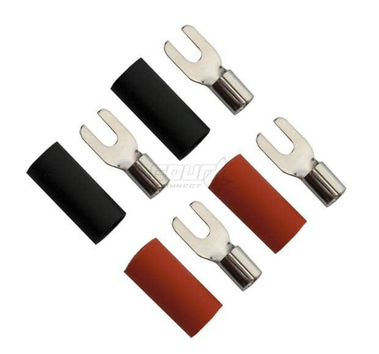 FOUR Connect 4-690812 M4 haarukkaliitin 6.0mm2, 2x musta ja 2x punainen