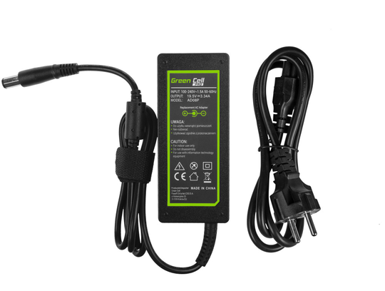 Green Cell 65W HP & Dell Laturi 19.5V 3.33A - Liitin 7.4*5.0