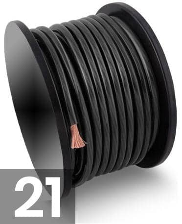 Hifitalo täyskuparikaapeli 21mm², musta