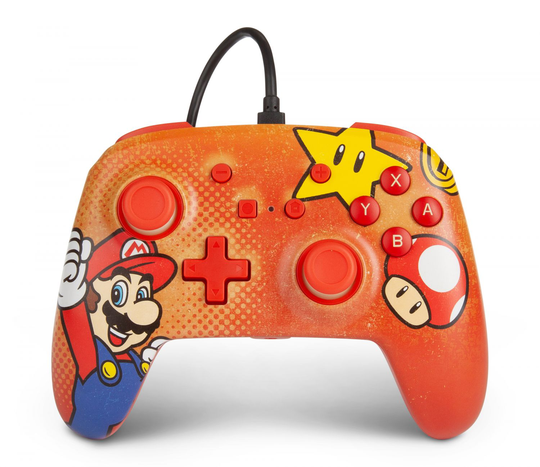 PowerA Nintendo Switch Enh Wired Controller - Mario Vintage