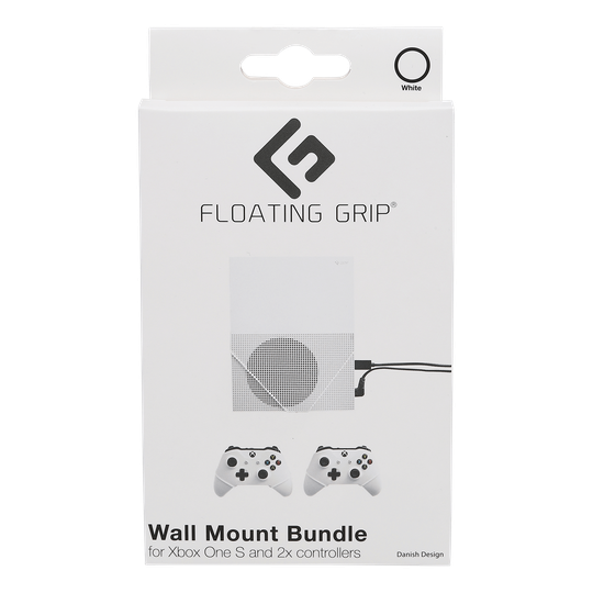 Floating Grips Xbox One S and Controller Wall Mounts - Bundle (White)