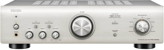 Denon PMA-600NE integroitu stereovahvistin, hopea