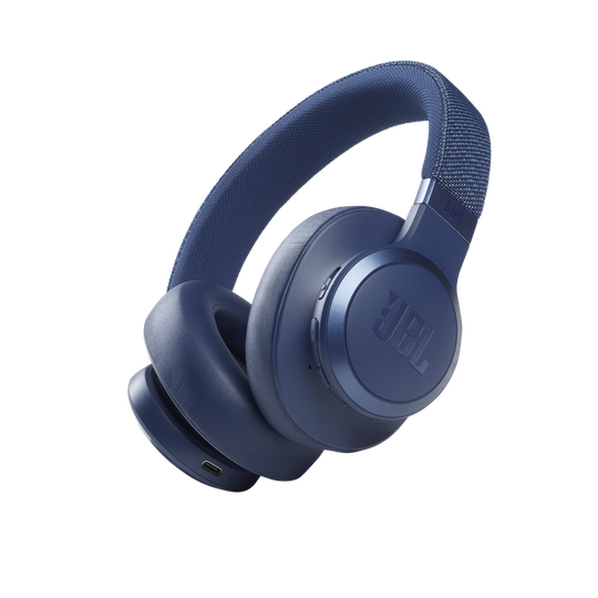 JBL - LIVE 660NC, Wireless Over-Ear Noise-Cancelling Headphones with Mic, Blue