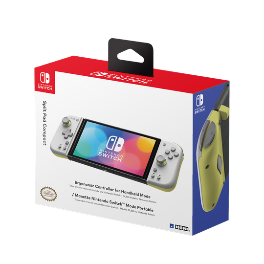 HORI Split Pad Compact - Light Gray/Yellow
