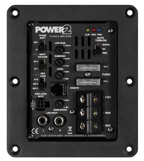 ESX Audio POWER2 upotettava monovahvistin