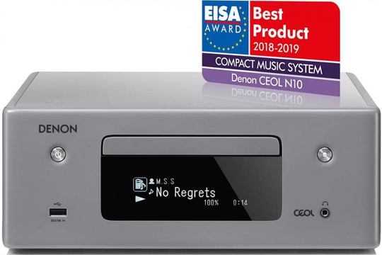 Denon Ceol RCD-N10 CD-soitin/vahvistin/verkkosoitin, harmaa