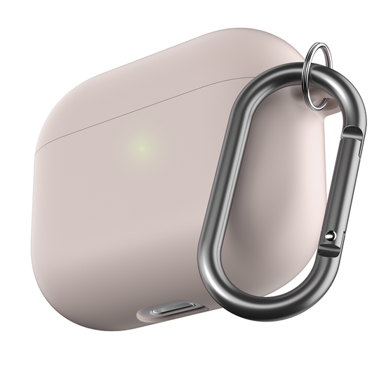 KeyBudz - PodSkinz HyBridShell Series Keychain Case - Premium hard shell triple layer case for your Airpods 3 (Color: Pastel Pink)