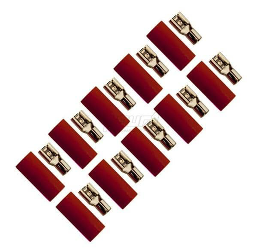 FOUR Connect 4-690743 lattaliitin 6.0mm2, 4.8mm, punainen, 10kpl